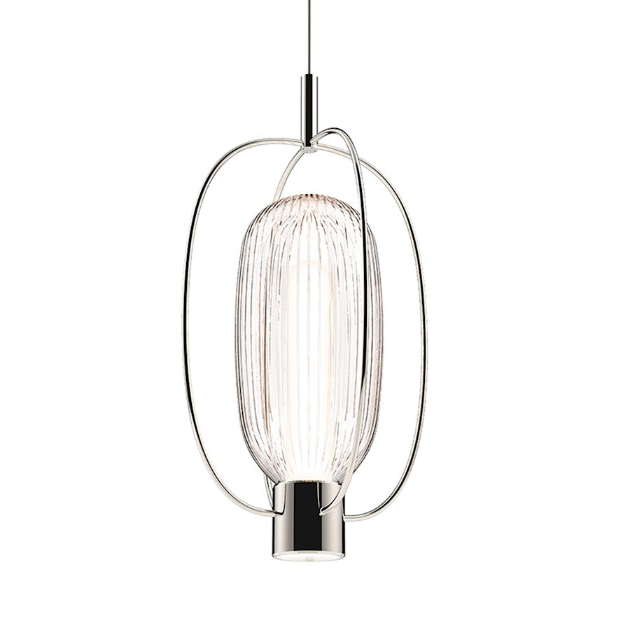 Sonneman Friso 2 Light Aro LED Pendant, Polished Nickel/Clear - 3102-35-J20