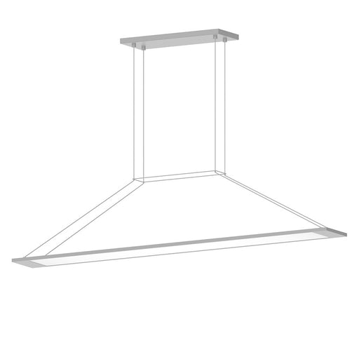 Sonneman Perfile 1 Light LED Pendant, Bright Satin Aluminum/White - 3224-16-J20