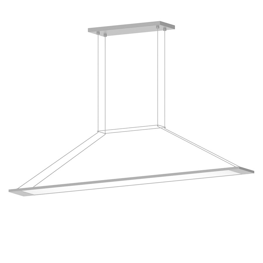 Sonneman Perfile 1 Light LED Pendant, Bright Satin Aluminum/White - 3224-16-J20