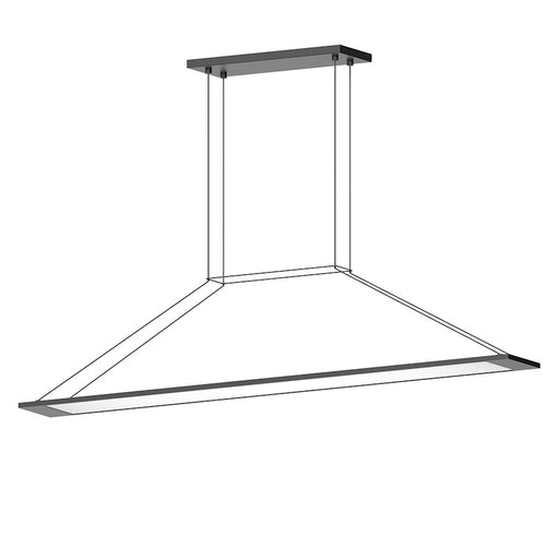 Sonneman Perfile 1 Light LED Pendant, Satin Black/White - 3224-25-J20