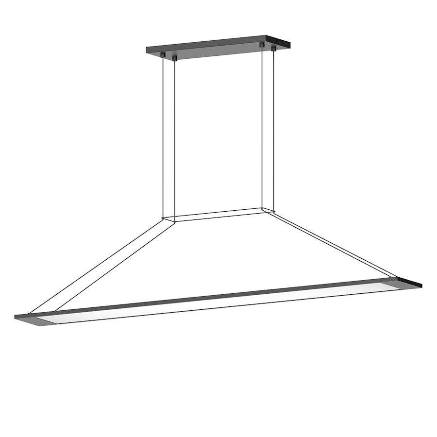 Sonneman Perfile 1 Light LED Pendant, Satin Black/White - 3224-25-J20