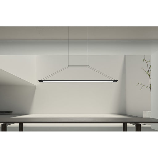 Sonneman Perfile 1 Light LED Pendant, Satin Black/White