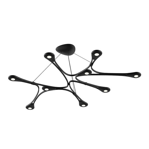 Sonneman Abstraction 9 Light 40" LED Pendant, Satin Black/Black - 3274-25-J20
