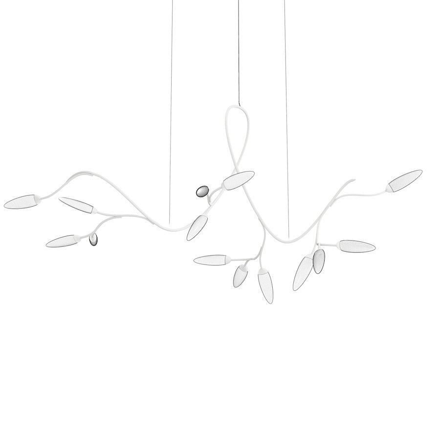 Sonneman Vines 14 Light LED Chandelier, Satin White/White - 3283-03-J20