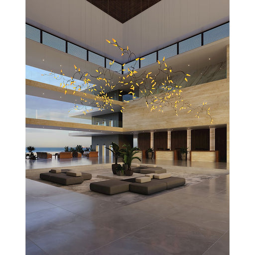 Sonneman Vines 26 Light LED Chandelier, Coffee Bronze/Amber