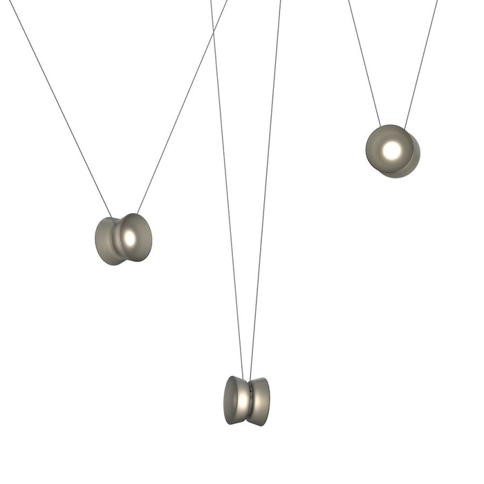 Sonneman Yo Yo 3-Luminaire Configuration Smoke Glass Shade - 3471-77K-S3