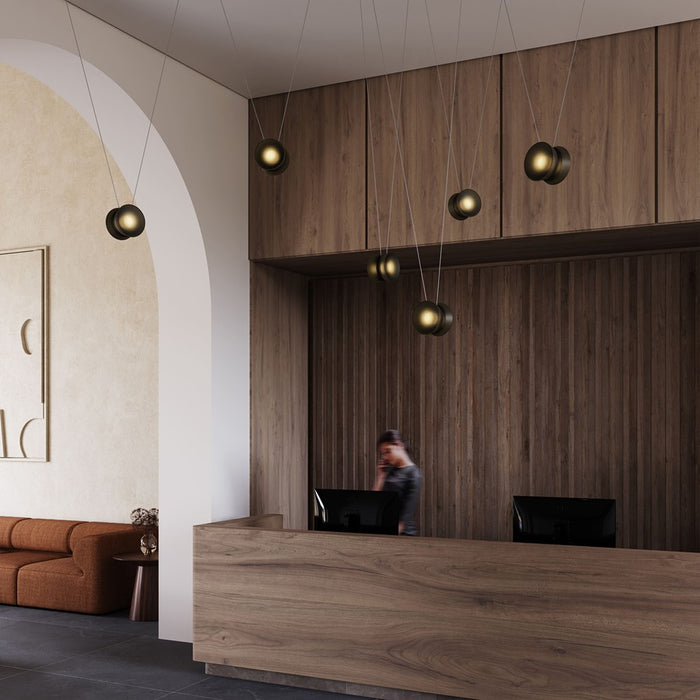 Sonneman Yo Yo 6-Luminaire Configuration Smoke Glass Shade