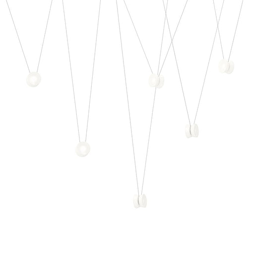 Sonneman Yo Yo 6-Luminaire Configuration White Glass Shade - 3471-77W-S6