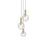 Sonneman Bubbles Chandelier, Satin Brass/Clear