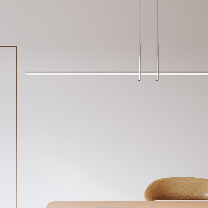 Sonneman Fino Duo 60" Pendant, Polished Chrome/White