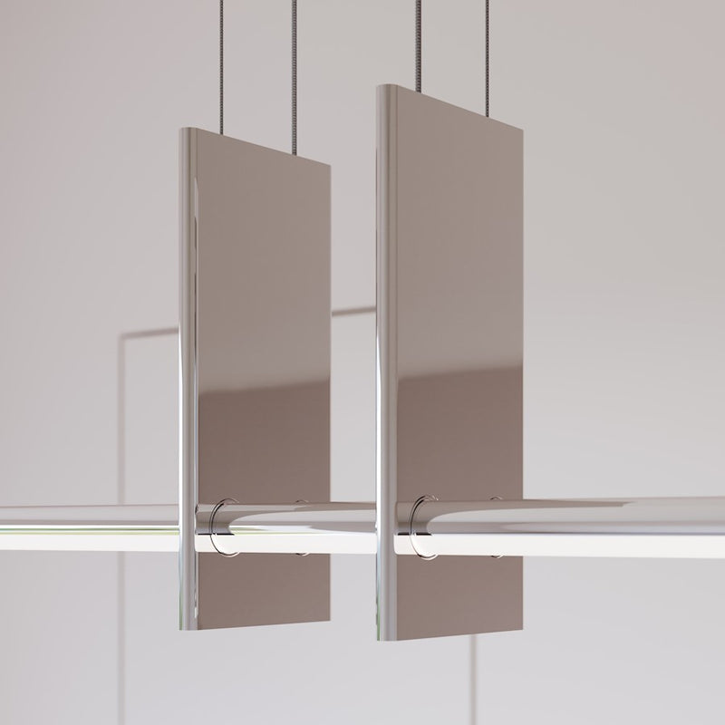Sonneman Fino Duo 60" Pendant, Polished Chrome/White