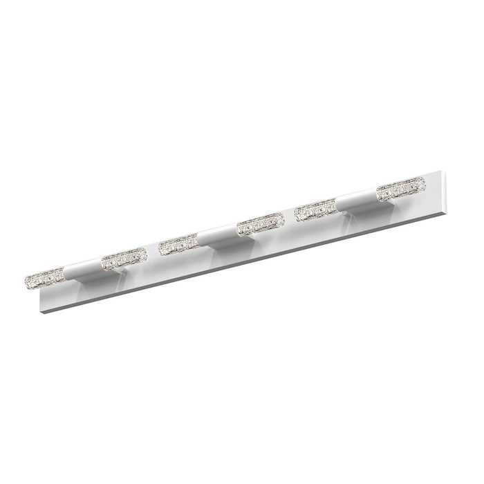 Sonneman Crystal Rods 6 Light LED Bath Bar, Satin White/Clear - 3803-03C
