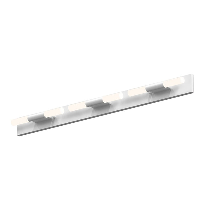 Sonneman Crystal Rods 6 Light LED Bath Bar, Satin White - 3803-03W