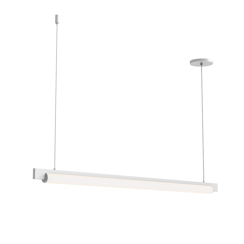 Sonneman Keel 1 Light LED 44" Pendant, Satin White/White - 3826-03-J20