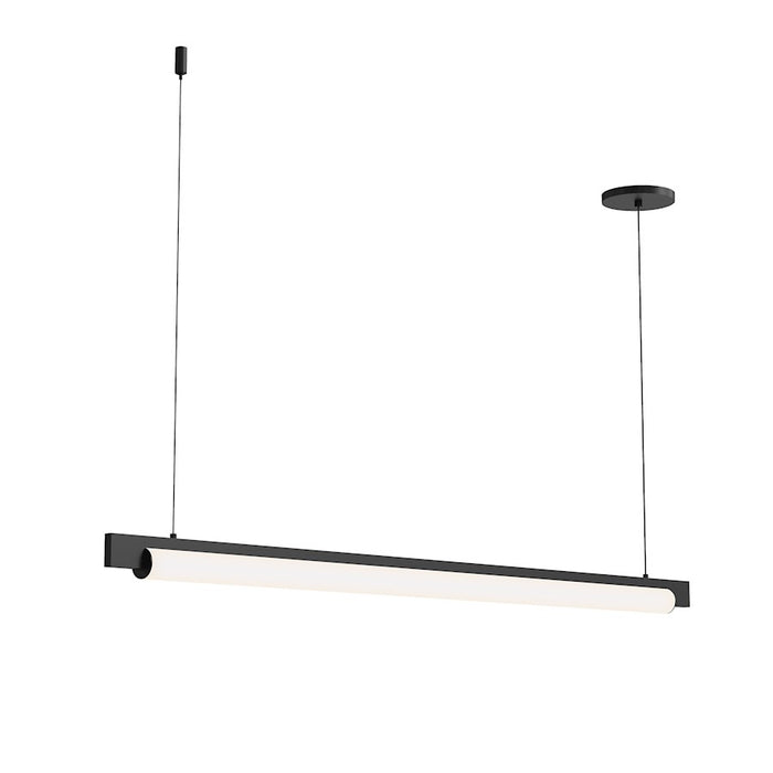Sonneman Keel 1 Light LED 44" Pendant, Satin Black/White - 3826-25-J20