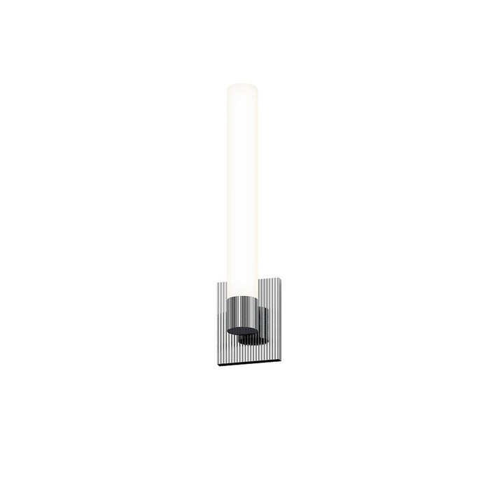 Sonneman Scepter 1 Light 18" 3000K Sconce, Polished Chrome/White - 3960-01