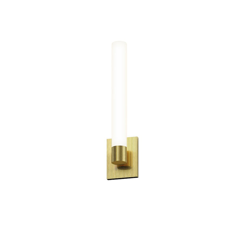 Sonneman Scepter 1 Light 18" Sconce/4000K, Brass/White - 3960-38-40