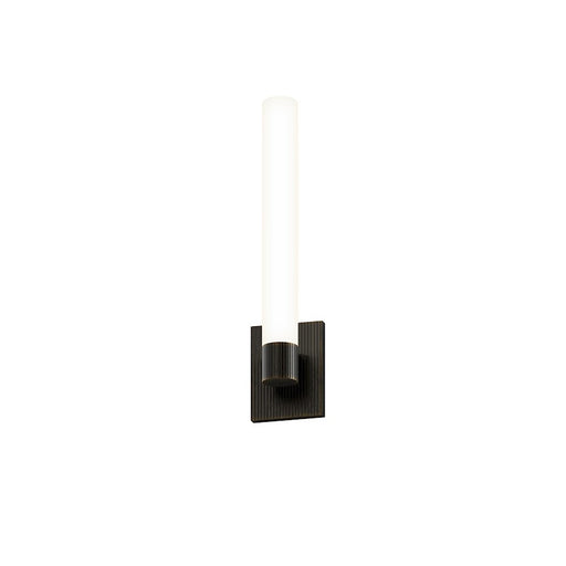 Sonneman Scepter 1 Light 18" Sconce, Black Brass/White - 3960-51-27