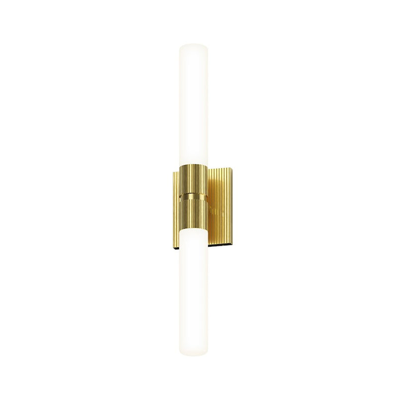 Sonneman Scepter 2 Light 24" Bath Bar/2700K, Brass/White - 3962-38-27