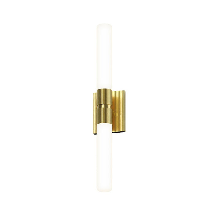 Sonneman Scepter 2 Light 24" Bath Bar, Brass/White - 3962-38
