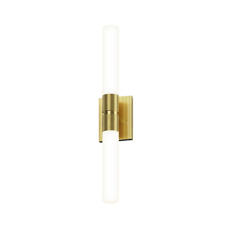 Sonneman Scepter 2 Light 24" Bath Bar, Brass/White - 3962-38