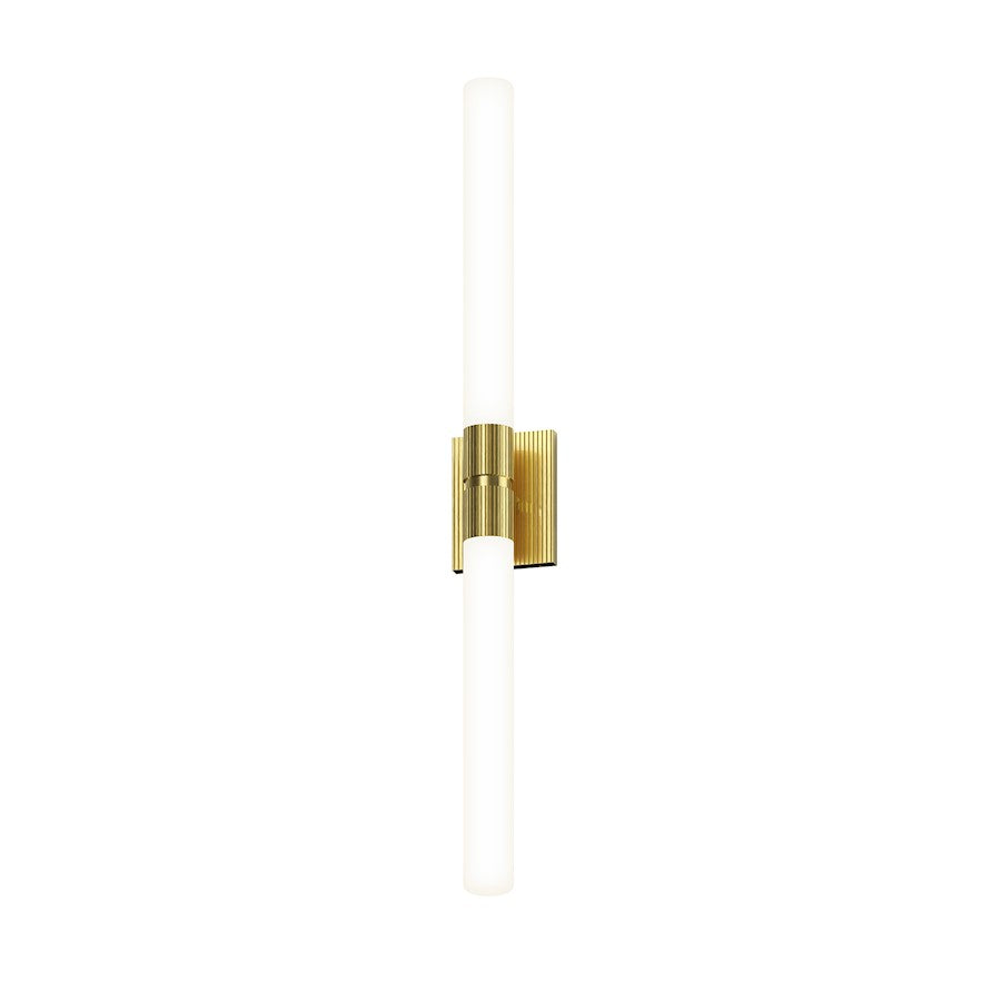 Sonneman Scepter 2 Light 36" Bath Bar/4000K, Brass/White - 3963-38-40