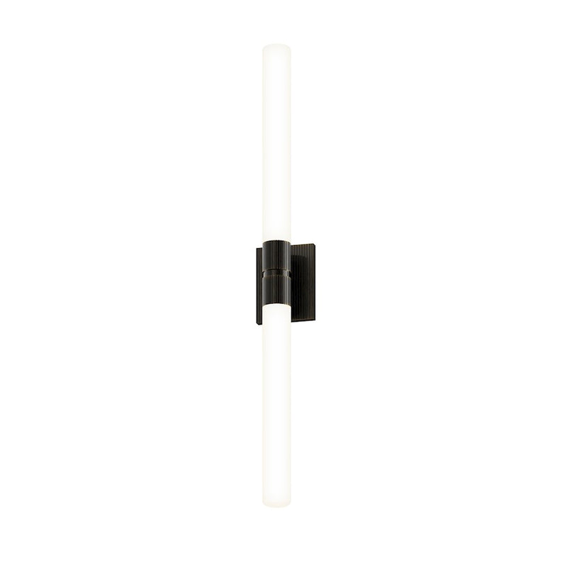 Sonneman Scepter 2 Light 36" Bath Bar, Black Brass/White - 3963-51