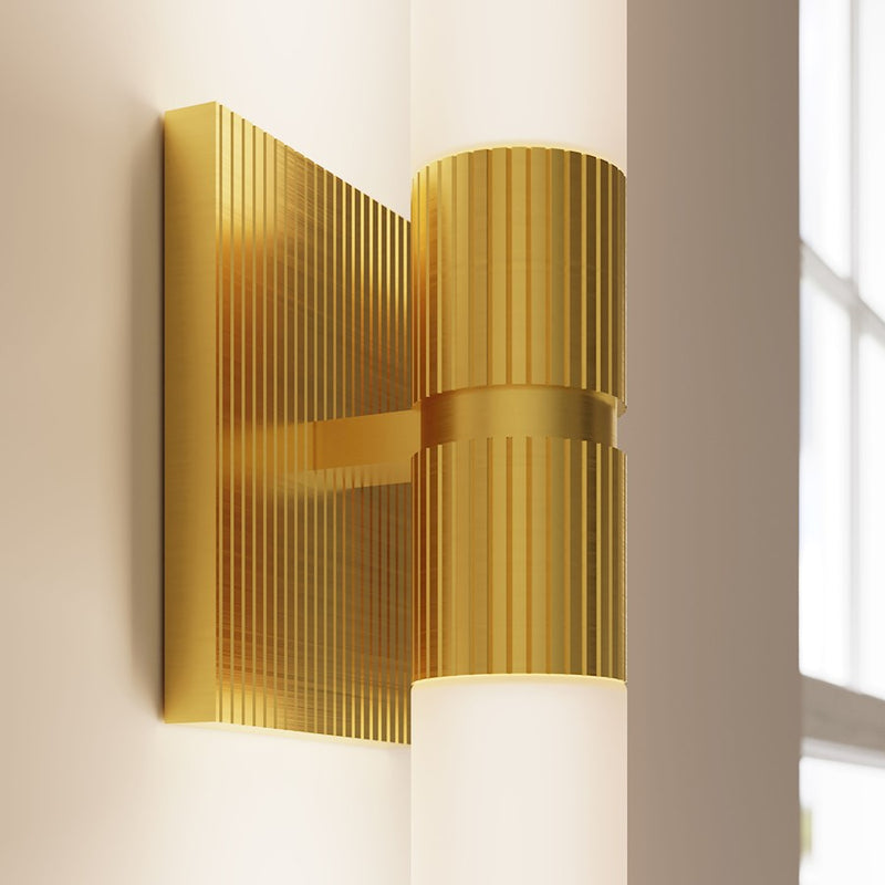 Sonneman Scepter 2 Light 48" Bath Bar/2700K, Brass/White