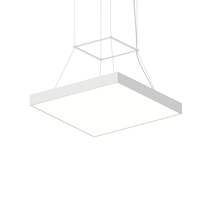 Sonneman Pi 1 Light LED 24" Pendant, Satin White/Satin White - 3973-03-35