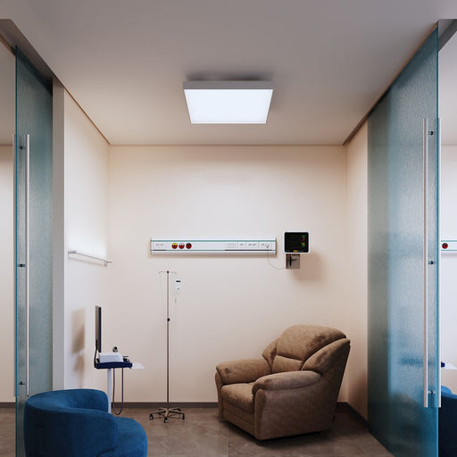 Sonneman Pi 1Lt LED 30" Square Surface Mount, White/White