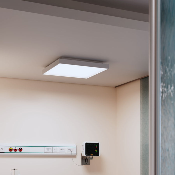 Sonneman Pi 1Lt LED 30" Square Surface Mount, White/White