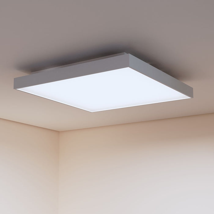 Sonneman Pi 1Lt LED 30" Square Surface Mount, White/White