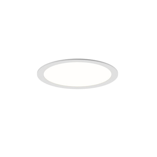 Sonneman Pi 1 Light Round Recessed Mount, Satin White/White - 3997-03