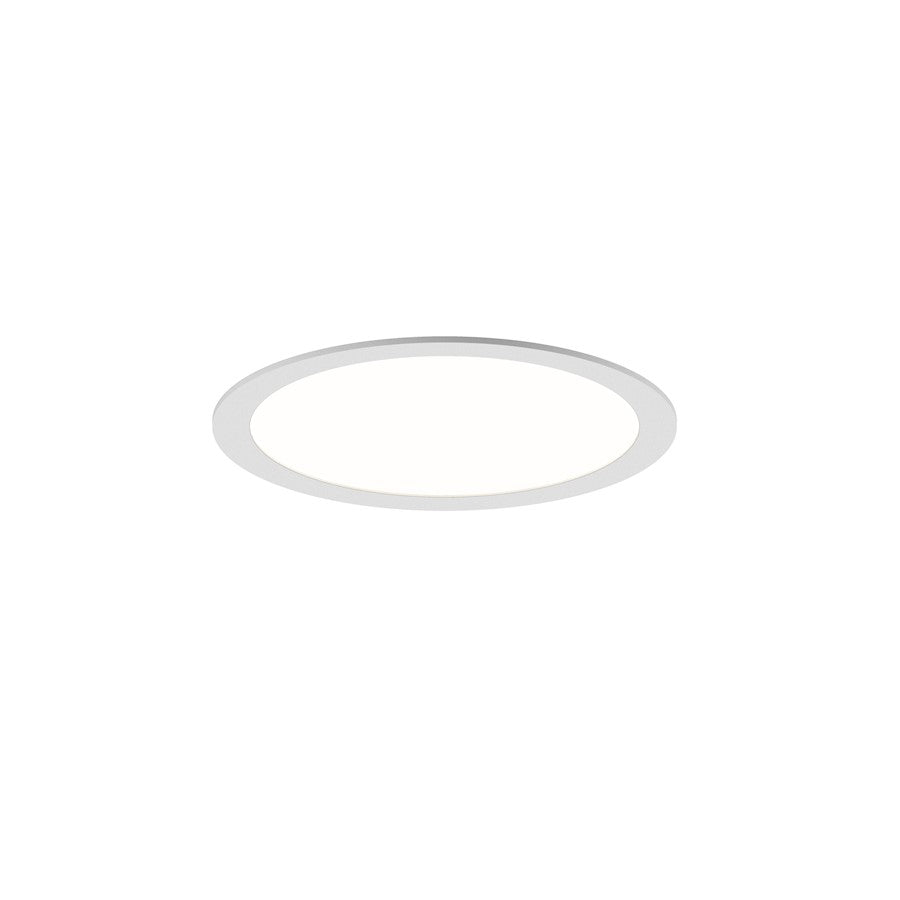 Sonneman Pi 1 Light Round Recessed Mount, Satin White/White - 3997-03