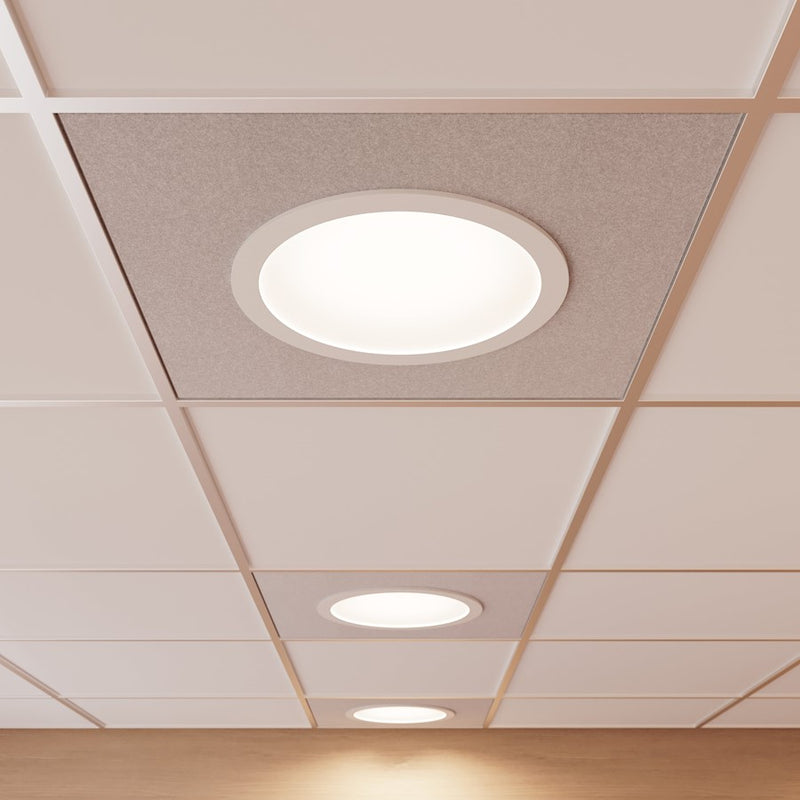 Sonneman Pi 1 Light Round Recessed Mount, Satin White/White