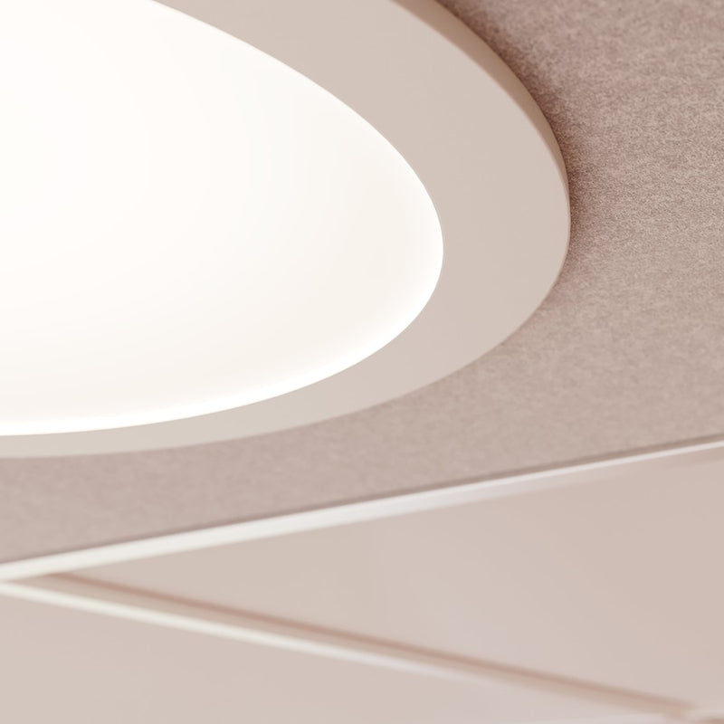 Sonneman Pi 1 Light Round Recessed Mount, Satin White/White