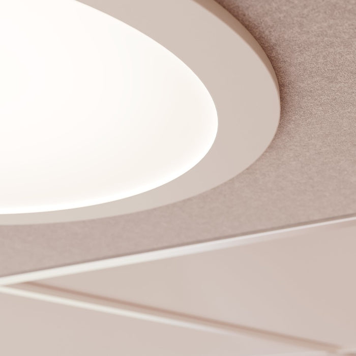 Sonneman Pi 1 Light Round Recessed Mount, Satin White/White