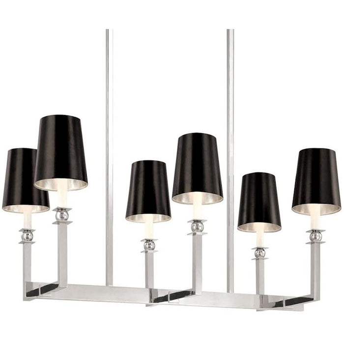 Sonneman Gem 6 Light Rectangle Pendant, Polished Brass - 4456-09W