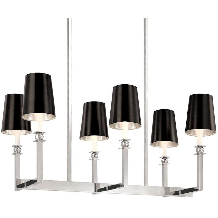 Sonneman Gem 6 Light Rectangle Pendant, Polished Brass - 4456-09W