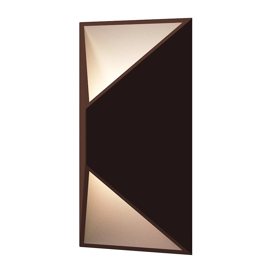 Sonneman Prisma 1 Light LED Wall Sconce, Textured Bronze - 7100-72-WL