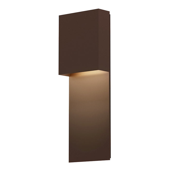 Sonneman Flat Box 1 Light LED Panel Wall Sconce, Textured Bronze - 7106-72-WL