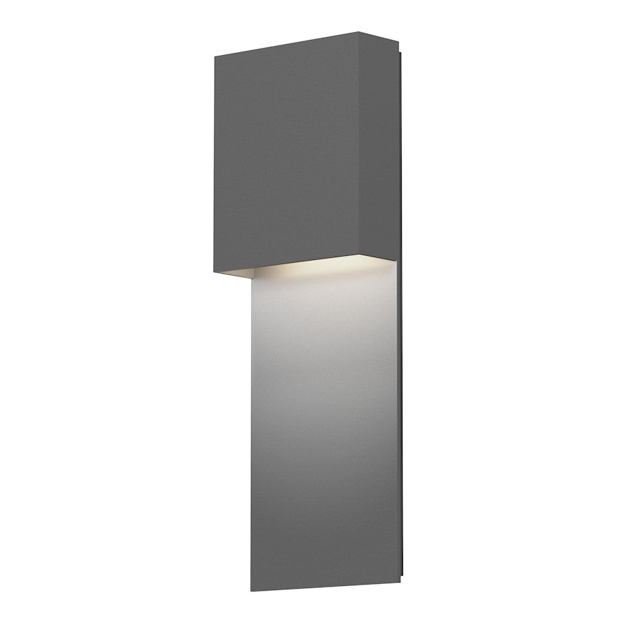 Sonneman Flat Box 1 Light LED Panel Wall Sconce, Textured Gray - 7106-74-WL