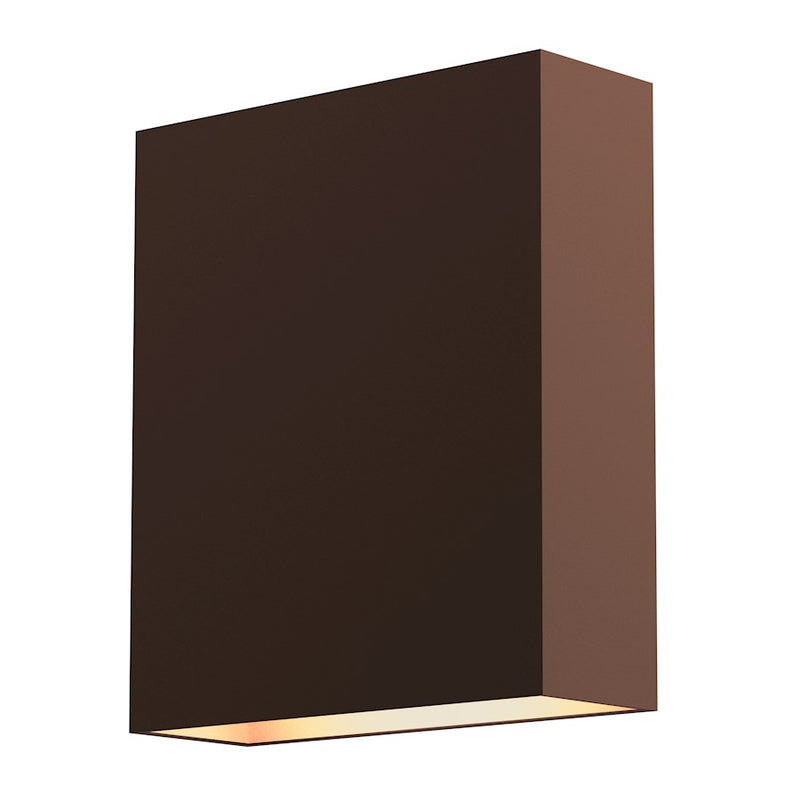 Sonneman Flat Box 1 Light Up/Down LED Wall Sconce, Textured Bronze - 7107-72-WL