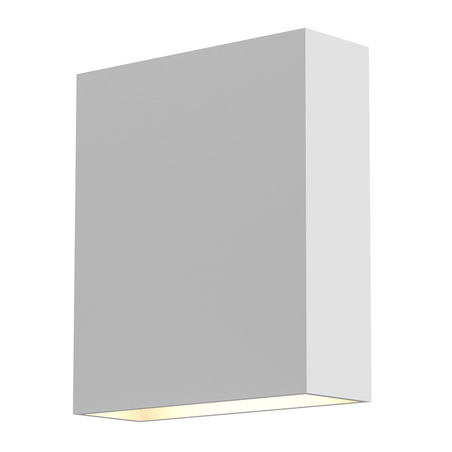 Sonneman Flat Box 1 Light Up/Down LED Wall Sconce, Textured White - 7107-98-WL