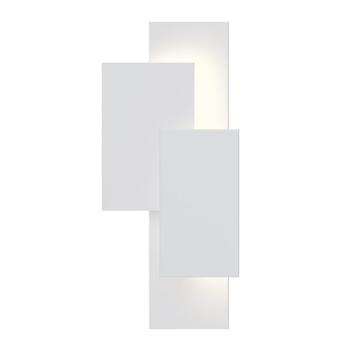Sonneman Offset Panels 1 Light LED Wall Sconce, Textured White - 7110-98-WL
