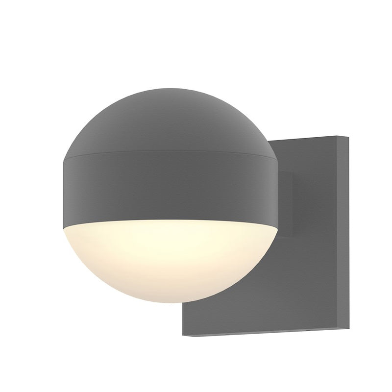 Sonneman Reals 1-Lt 5" Outdoor Downlight LED Sconce, GY/Dome - 7300-DC-DL-74-WL