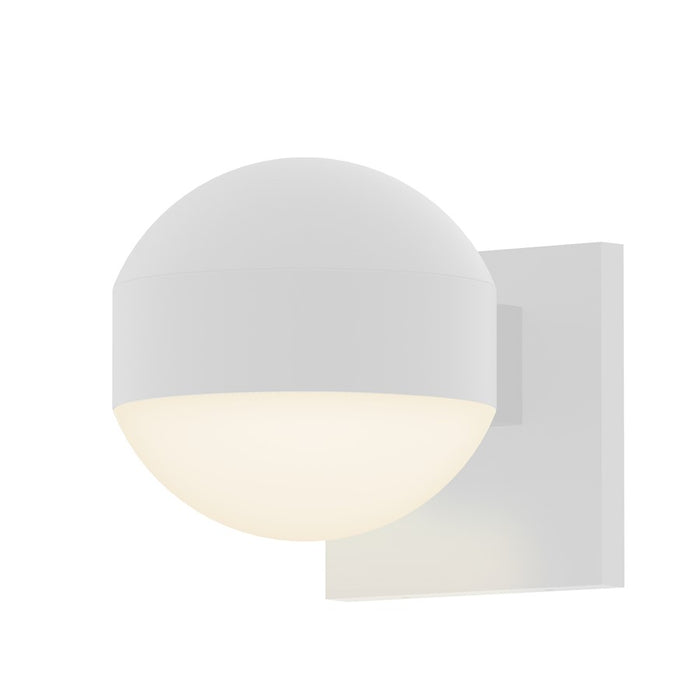 Sonneman Reals 1-Lt 5" Outdoor Downlight LED Sconce, WH/Dome - 7300-DC-DL-98-WL