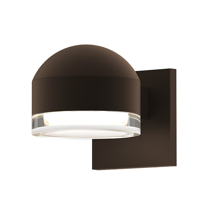 Sonneman Reals 1-Lt 4" Out Downlight LED Sconce, BZ/CLR Cyl - 7300-DC-FH-72-WL