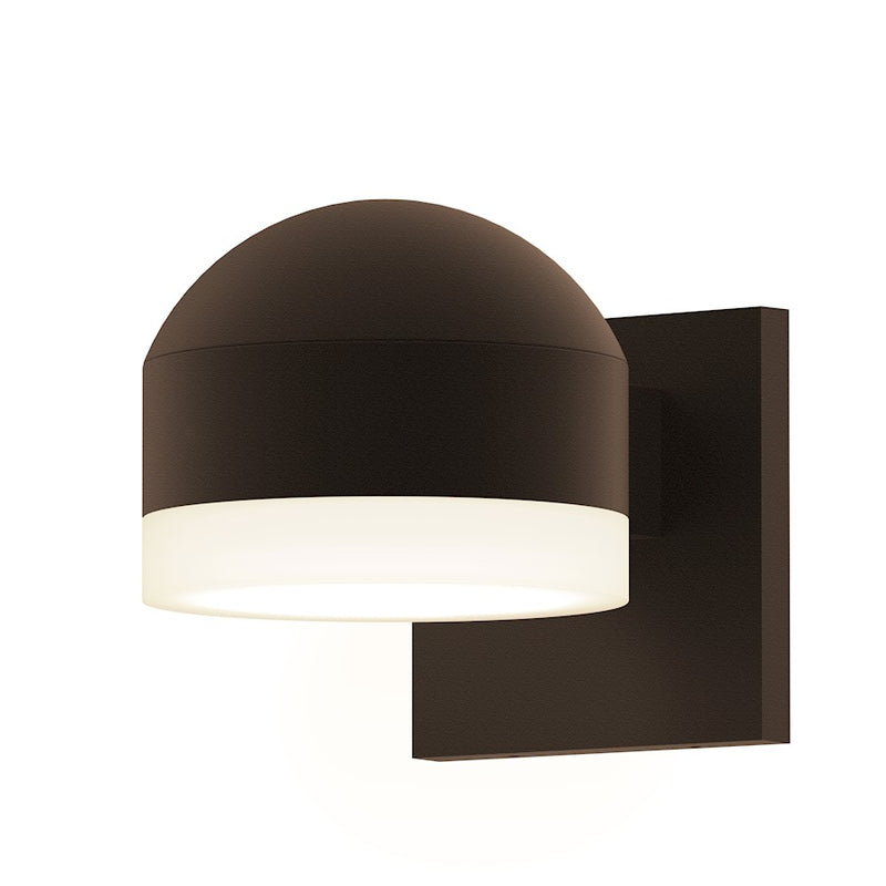 Sonneman Reals 1-Lt 4" Out Downlight LED Sconce, BZ/WH Cyl - 7300-DC-FW-72-WL