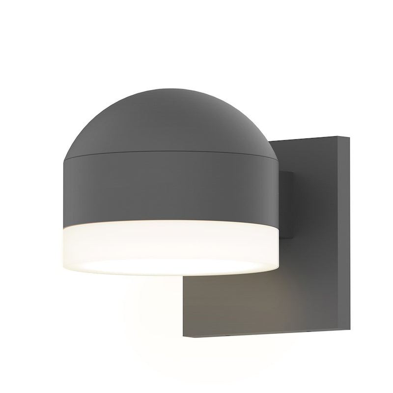 Sonneman Reals 1-Lt 4" Out Downlight LED Sconce, GY/WH Cyl - 7300-DC-FW-74-WL